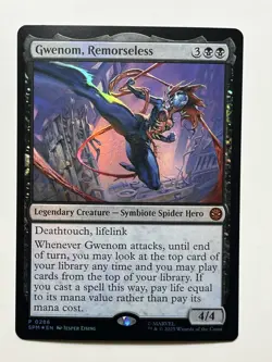 Gwenom, Remorseless P 0286 Foil Promo Marvel Spiderman MTG - Image 1