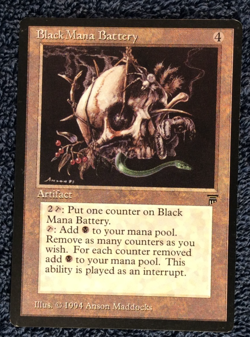 5 MANA BATTERIES : Black, Blue, Green, Red + White 1994 LEGENDS MTG Near Mint - Image 2