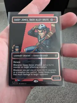 Casey Jones, Back Alley Brute Pixel Surge Foil TMNT Commander MTG 0090 - Image 1