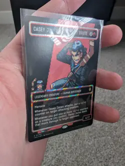 Casey Jones, Back Alley Brute Pixel Surge Foil TMNT Commander MTG 0090 - Image 2