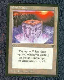 MANA MATRIX rare 1994 LEGENDS Magic the Gathering Unplayed Near MInt - Image 1