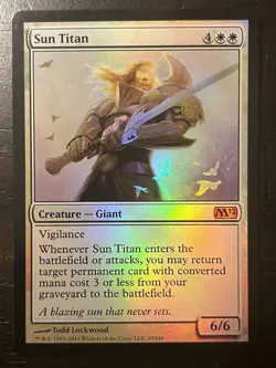 Sun Titan - Foil Magic 2012 (M12) Magic mtg Light Play, English x1 - Image 1