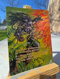 MAGIC MTG Hand Painted Altered INSTILL ENERGY - Extended Art - - Image 2