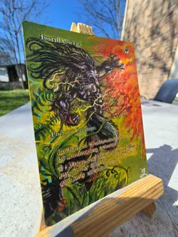 MAGIC MTG Hand Painted Altered INSTILL ENERGY - Extended Art - - Image 3