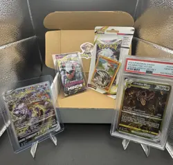 Pokemon PokeChip’s Mystery Box - 1 Graded Card, 1 Chase Card, 2 Booster Packs!! - Image 2
