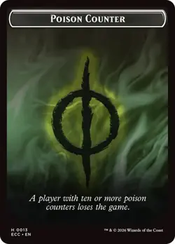 4x Poison Counter/Saproling Token, Lorwyn Eclipsed Tokens, MTG, 4 pack, Magic - Image 1