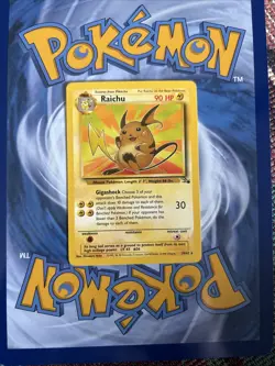 Raichu 29/62 Fossil Regular Rare Pokemon WOTC Vintage Excellent Condition - Image 1