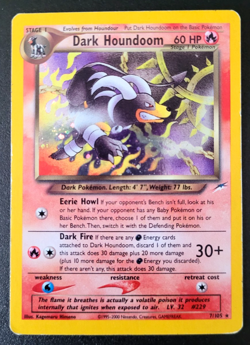 Pokemon Neo Destiny Dark Houndoom Rare Holo 7/105 Unlimited MP Condition - Image 1
