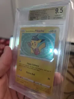 2020 pokemon black star promo special delivery pikachu-BGS 9.5 PSA 10 ALL DAY - Image 3