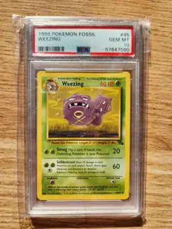1999 Pokemon Fossil Unlimited - Weezing #45 - PSA 10 GEM MINT - Fresh Cert! - Image 1