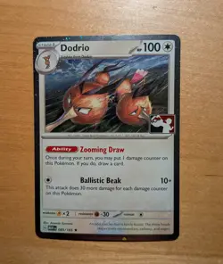 085/165 Dodrio Prize Pack Series 5 Stamped Pokemon TCG 151 Cosmos Holo - Image 1