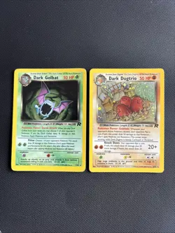 Pokemon TCG Dark Golbat Holo Card 7/82, Dark Dugtrio 6/82 Rocket NM/LP - Image 1