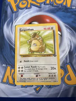 Kangaskhan 21/64 Jungle Regular Rare Pokemon WOTC Vintage MP crease - Image 1