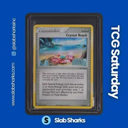 2006 POKEMON EX CRYSTAL GUARDIANS #75/100 CRYSTAL BEACH REVERSE HOLO STAMPED NM - Image 1