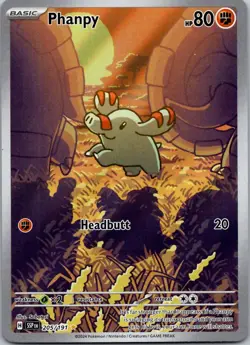 Pokemon TCG SV08: Surging Sparks Phanpy Illustration Rare 205/191 NM - Image 1