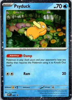 Pokemon TCG ME: Mega Evolution Promo Psyduck Cosmo holo 007 NM - Image 1