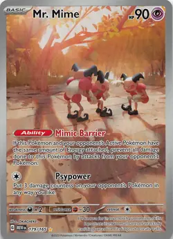 Pokemon TCG SV: Scarlet & Violet 151 Mr. Mime Illustration Rare 179/165 NM - Image 1
