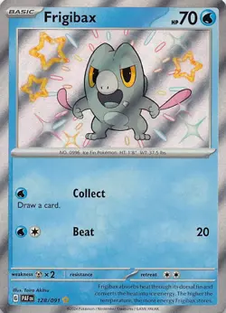 Pokemon TCG SV: Paldean Fates Frigibax Shiny Rare 128/091 NM - Image 1