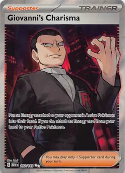 Pokemon TCG SV: Scarlet & Violet 151 Giovanni's Charisma Ultra Rare 197/165 NM - Image 1