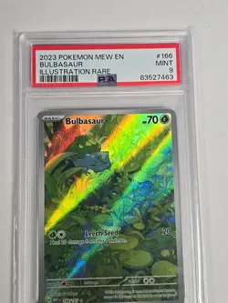 2023 Pokemon Bulbasaur #166/165 Illustration Rare *MEW 151* PSA 9 - Image 2