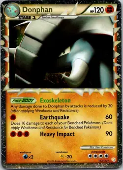 Pokemon TCG HeartGold SoulSilver Donphan (Prime) Ultra Rare 107/123 LP - Image 1