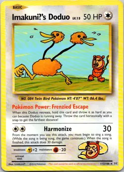 Pokemon TCG XY - Evolutions ImakuniU's Doduo Secret Rare 112/108 NM - Image 1