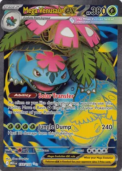 Pokemon TCG ME01: Mega Evolution Mega Venusaur ex Ultra Rare 155/132 NM - Image 1