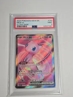 Pokemon Mew ex Ultra Rare Full Art Holo 193/165 Scarlet & Violet 151 PSA 9 2023 - Image 1