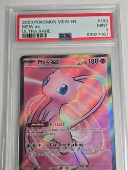 Pokemon Mew ex Ultra Rare Full Art Holo 193/165 Scarlet & Violet 151 PSA 9 2023 - Image 2