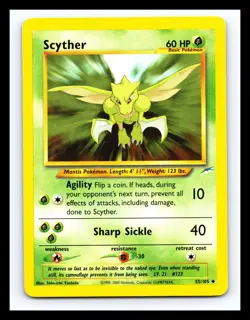 💥 SCYTHER # 55/105 Neo Destiny Vintage Pokemon 2002 - Non Holo - Image 1
