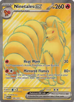 Pokemon TCG SV: Scarlet & Violet 151 Ninetales ex Ultra Rare 186/165 NM - Image 1