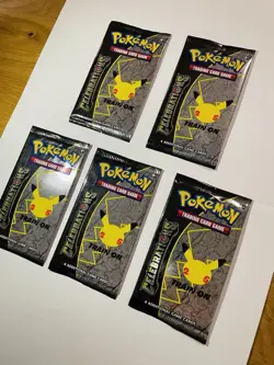 🎉 Pokemon Celebrations 25th Anniversary Pokemon Booster Pack Lot 5x NEW SEALED - Image 2