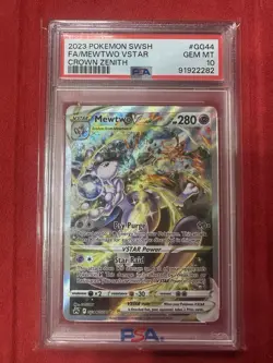 Pokemon 2023 Mewtwo VSTAR GG44 Full Art Crown Zenith GEM MINT PSA 10 - Image 1