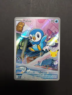 Pokemon TCG Piplup MEP 042 First Partner Illustration Rare 30th Anniversary NM - Image 1