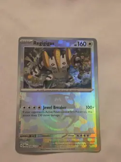 Regigigas 086/131 Master Ball Reverse Holo Pokemon Card Prismatic Evolutions NM+ - Image 1