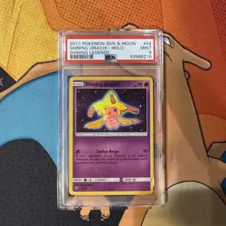 2017 POKEMON SUN & MOON SHINING LEGENDS #42 SHINING JIRACHI-HOLO PSA 9 - Image 1