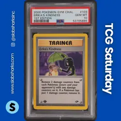 2000 POKEMON GYM CHALLENGE 1ST EDITION #103/132 ERIKA'S KINDNESS PSA 10 - Image 1