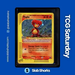 2002 POKEMON EXPEDITION SET #17/165 MAGBY HOLO RARE - Image 1