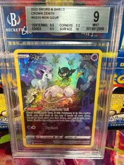 2023 Pokemon TCG Sword & Shield Crown Zenith #GG10 Mew GGUR BGS 9 - Image 1