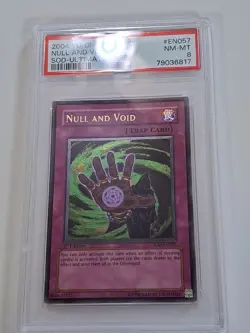 Yu-Gi-Oh Null and Void 1st Edition Ultimate Rare SOD-EN057 PSA Grade 8 - Image 2