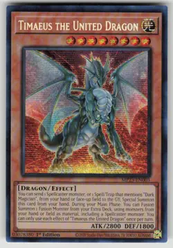 YuGiOh TCG- Timaeus the United Dragon Prismatic Secret Rare- MP23-EN003 NM - Image 1