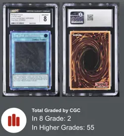 Yugioh CGC 8 MINT The Eye of Timaeus GFP2-EN183 Ghost Rare 1st Ed 2022 POP 2 - Image 3