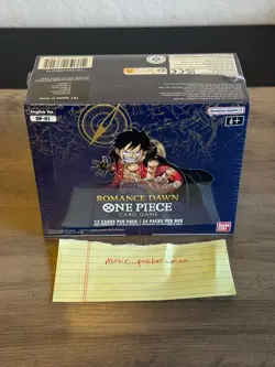 One Piece Card Game Romance Dawn OP-01 Booster Box Sealed - English White Bottom - Image 1