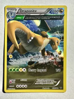 Pokemon TCG Dragonite XY Roaring Skies 52/108 Holo Rare Card Played MP-LP - Image 1