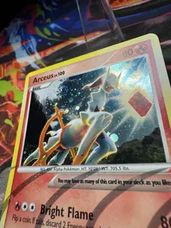 Arceus AR3/9 Holographic Pokemon Card – Swirl - Image 2