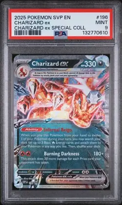MINT PSA 9 Charizard ex 196 SV: Scarlet & Violet Promo Card - Image 1