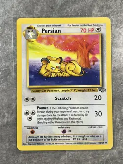 Persian 42/64 Pokemon TCG Jungle Vintage WOTC Card Regular (Light Play) - Image 1