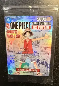 Monkey.D.Luffy (055) NCAA Basketball US Voyage) P-055 One Piece Promo Cards Foil - Image 1