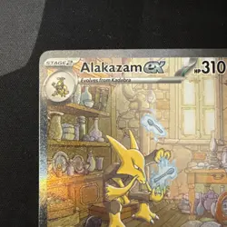 Pokemon Alakazam EX TCG Card 201/165 SV Scarlet & Violet 151 NM Condition - Image 2