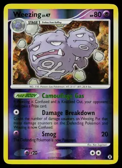 Pokemon Card - Weezing Rising Rivals 87/111 Common Reverse Holo - Image 1